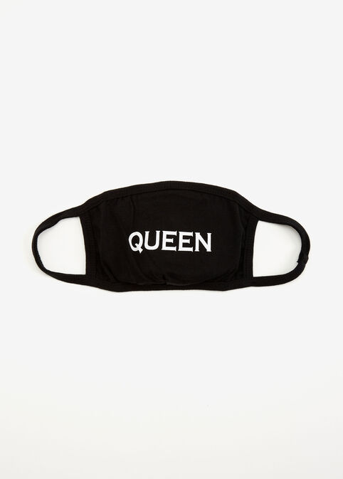 Queen Fashion Face Mask, Black image number 2