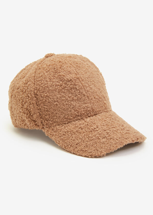 Faux Sherpa Baseball Hat, Camel Taupe image number 0