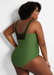YMI Olive Mesh Trim One Piece, Olive image number 1