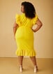 Tiered Tulle Sheath Dress, Maize image number 1