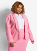 Plus Size Stretch Knit Chic One Button Business Dress Blazer Jacket image number 0