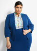 Plus Size Gathered Cuff Structured Open Front Knit Jacket image number 0