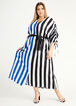 Belted Stripe Button Up Shirtdress, Sodalite image number 0