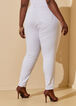 Distressed Cutout Skinny Jeans, White image number 1
