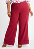 Red High Waist Wide Leg Pant, Rhododendron image number 0