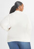 Keyhole Cable Knit Sweater, White image number 1