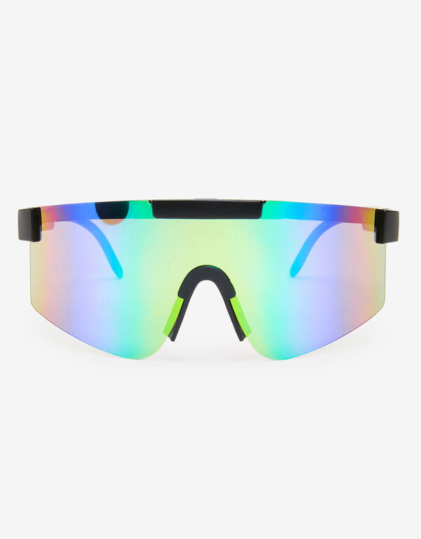 Rimless Shield Sunglasses, Green image number 1