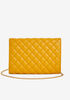 Quilted Faux Leather Shoulder Bag, Nugget Gold image number 1