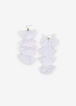 Trendy Cascading Chiffon Hook Earrings Statement Jewelry Accessories image number 0