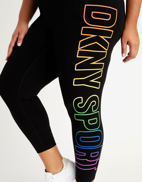 DKNY SPORT Pride Rainbow Leggings, Black image number 1