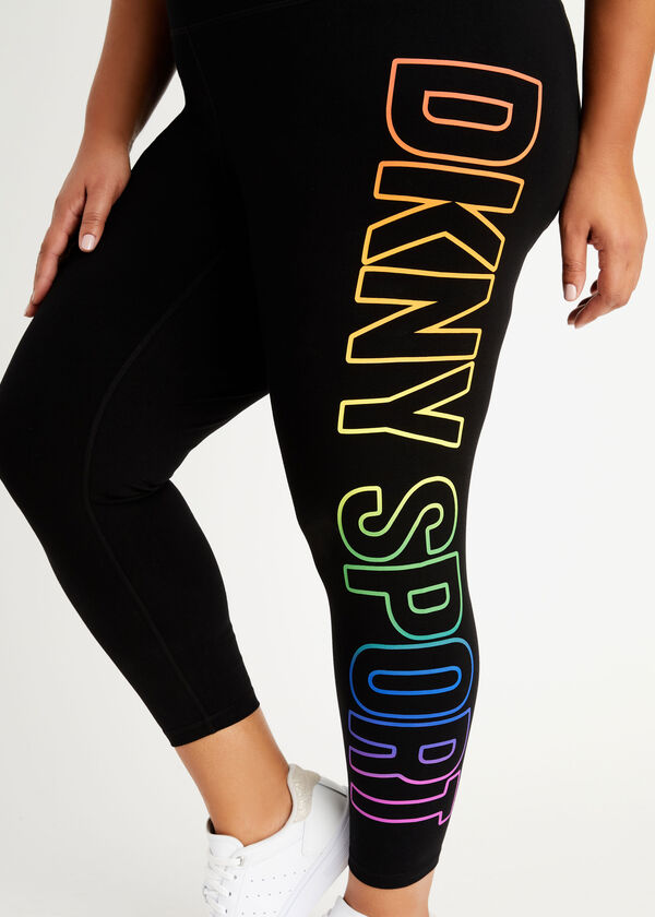 DKNY SPORT Pride Rainbow Leggings, Black image number 1