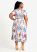Abstract Mock Wrap Maxi Dress, Multi image number 1