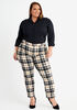 Plaid Stretch Ankle Pants, Multi image number 2