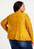 Lace Tie Neck Bubble Top, Nugget Gold image number 1