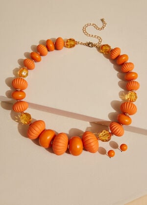 Bead And Stone Necklace Set, Exuberance image number 1