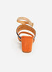 Colorblock Wide Width Sandals, Orange image number 3