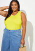 The Easy Basic Stretch Knit Tank, Cyber Yellow image number 0