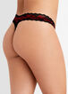 Crotchless Thong Panty, Red image number 1
