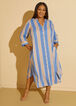 Striped Midaxi Shirtdress, Silver Lake Blue image number 3