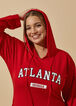 Atlanta Ruched Hoodie Dress, Red image number 2