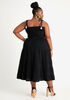 Tasseled Gauze Maxi Dress, Black image number 1