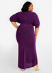 Lurex Hi Lo Mermaid Evening Dress, Purple image number 1
