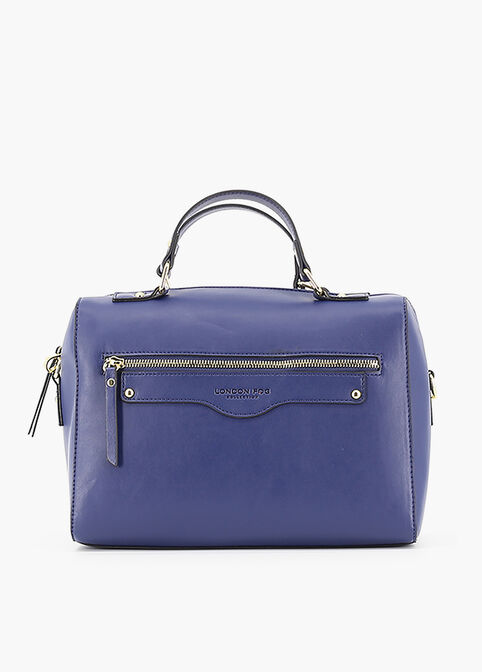 Trendy Designer London Fog Sophia Faux Leather Satchel Luxe Handbags image number 0