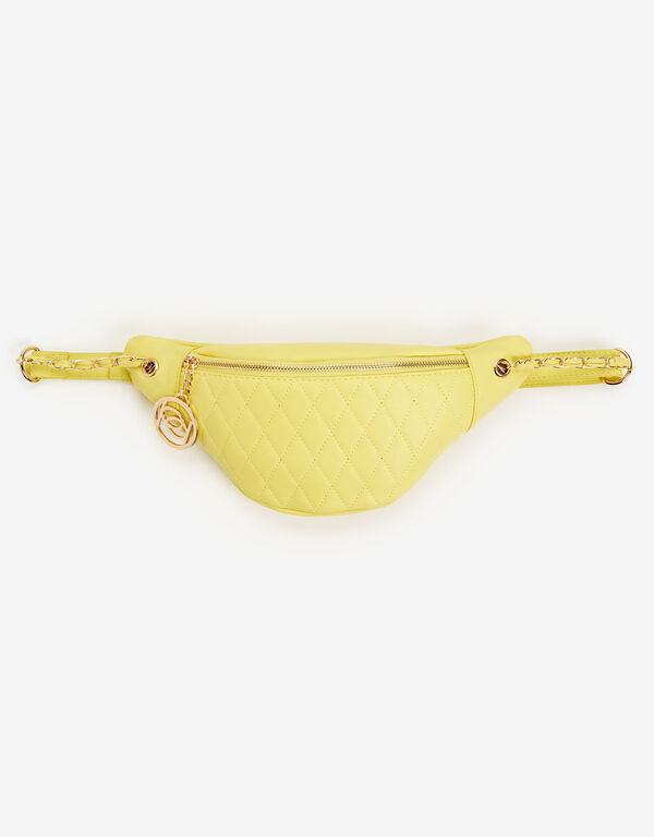 Bebe Lia Quilted Sling Bag, Yellow image number 0