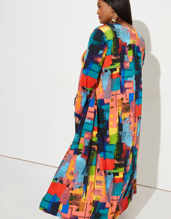 Abstract Print Knit Duster, Multi image number 1