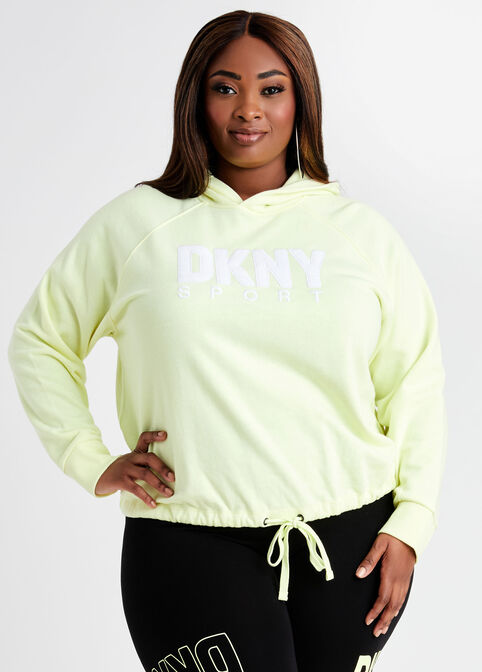 Plus Size DKNY Sport Logo Hoodie Plus Size Active Tops Bottoms image number 0