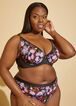 Floral Micro And Mesh Plunge Bra, Multi image number 3