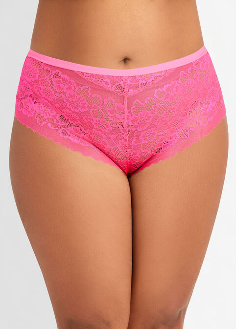 Plus Size Sexy Lace High Waist Hipster Shaping Cheeky Panties