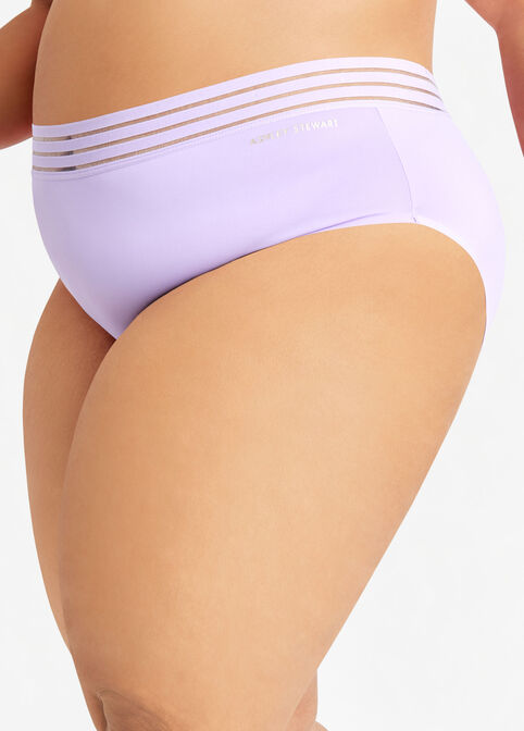 Striped Waistband Micro Brief Panty, Violetta image number 3