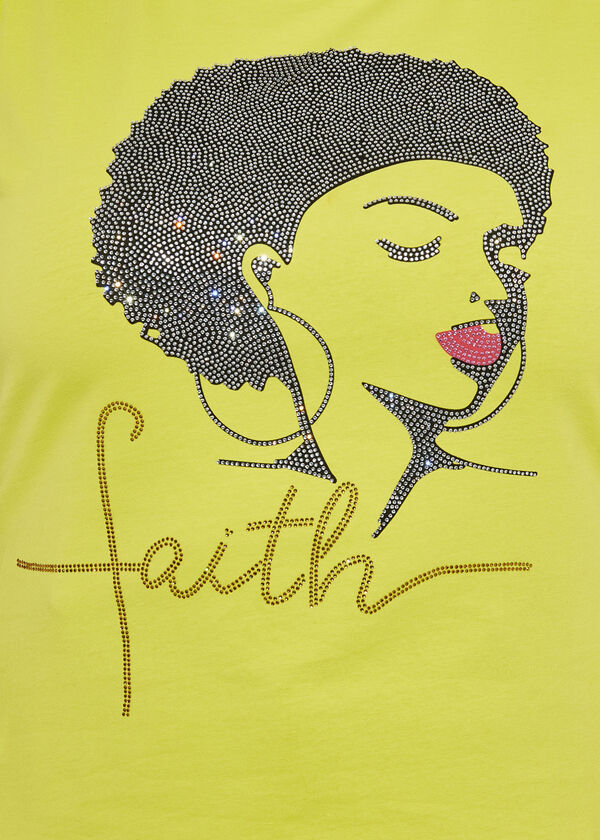 Faith Embellished Graphic Tee, Maize image number 2