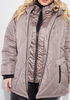 Quilted Hooded Puffer Coat, Tan image number 2