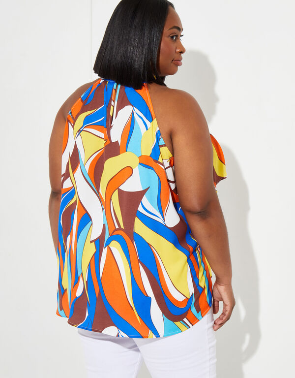 Printed Flounce Layered Top, Multi image number 1