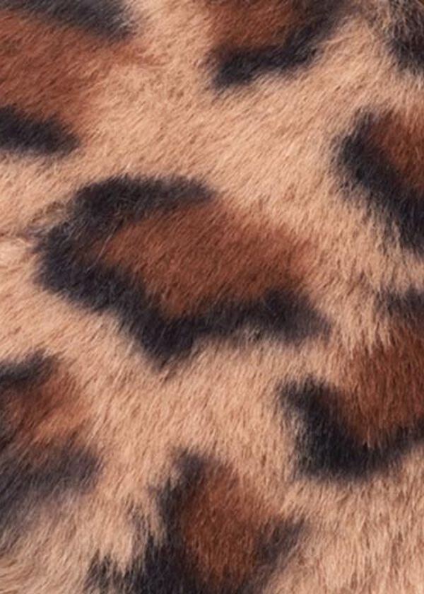 Nine West Leopard Faux Fur Slides, Natural Leopard image number 3