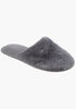 Isotoner Laurel Faux Fur Slippers, Grey image number 0