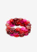 Statement Jewelry Chunky Bead Resin Set Stacked Stretch Bracelets image number 0