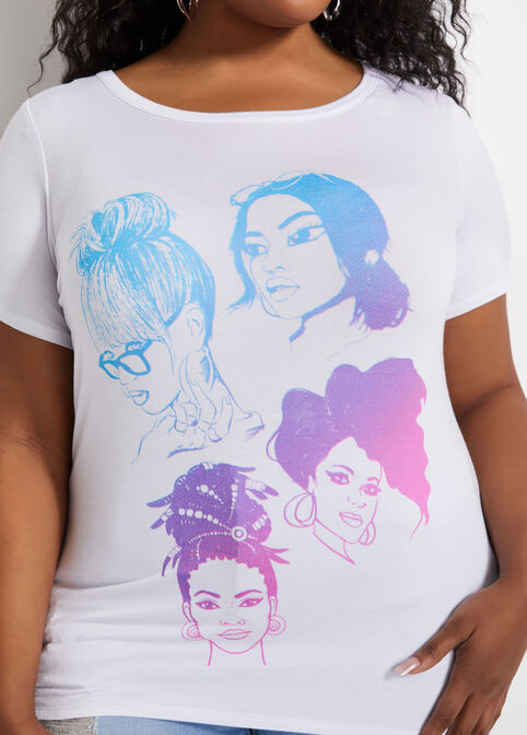All My Girls Graphic Tee, White image number 2
