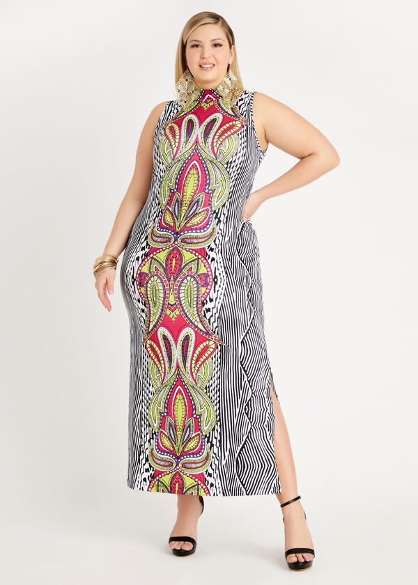 Tall Paisley Cowl Neck Maxi Dress, Multi image number 0