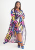 Printed Stretch Knit Duster, Multi image number 0