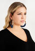 Silver & Denim Bamboo Hoops, Silver image number 0