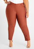 Brown Stretch Twill Ankle Pant, Tortoise Shell image number 0