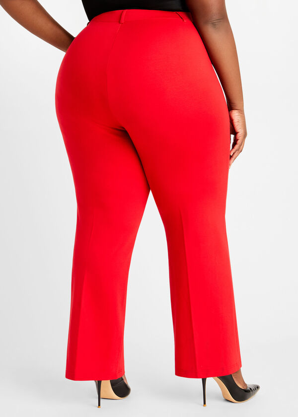 Red Power Ponte Trouser, Barbados Cherry image number 1