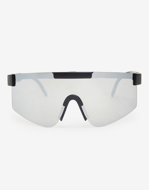 Shield Rimless Tinted Sunglasses, Silver image number 0