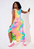 Trendy Plus Size Tie Dye Tank Sleeveless Bodycon Maxi Dress image number 0