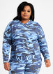 Camo Pullover Hoodie, Blue image number 0