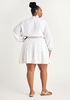 Crocheted Cotton A Line Dress, White image number 1