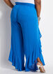 Ruffle Gauze Tie Front Pant, Victoria Blue image number 1